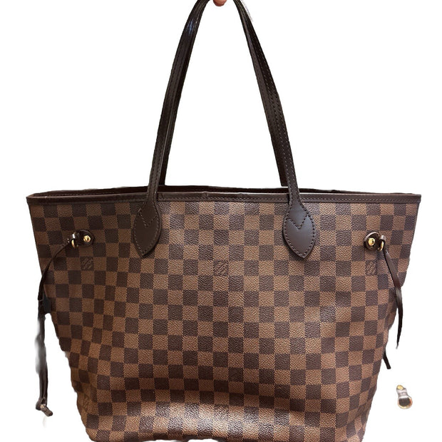 Louis Vuitton Neverfull MM Damier Ebene & Rosa 2016 Shopper Top Zustand