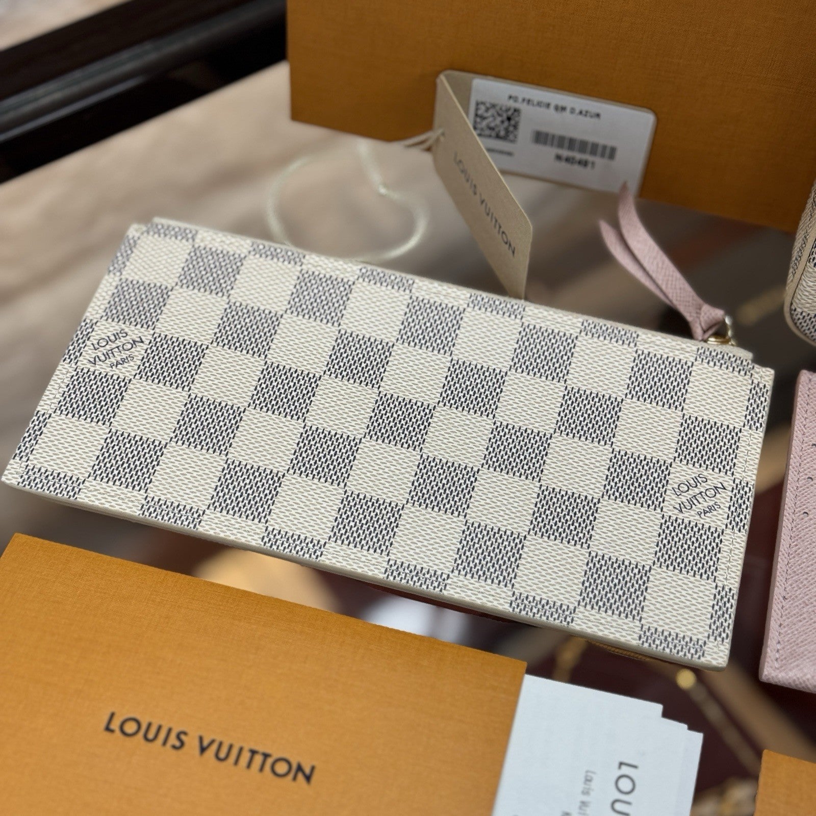 Louis Vuitton Pochette Felicie Damier Azur Umhängetasche