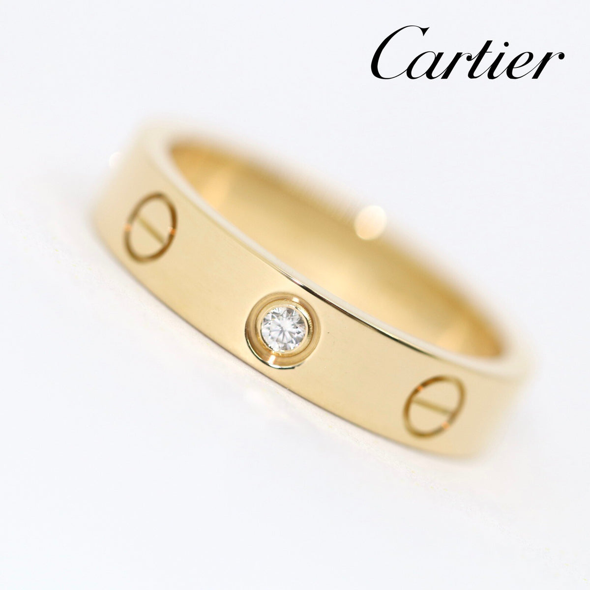 Cartier Love Diamant Ring Trauring/Ehering mit Brillant 18k Gelbgold Gr. 50
