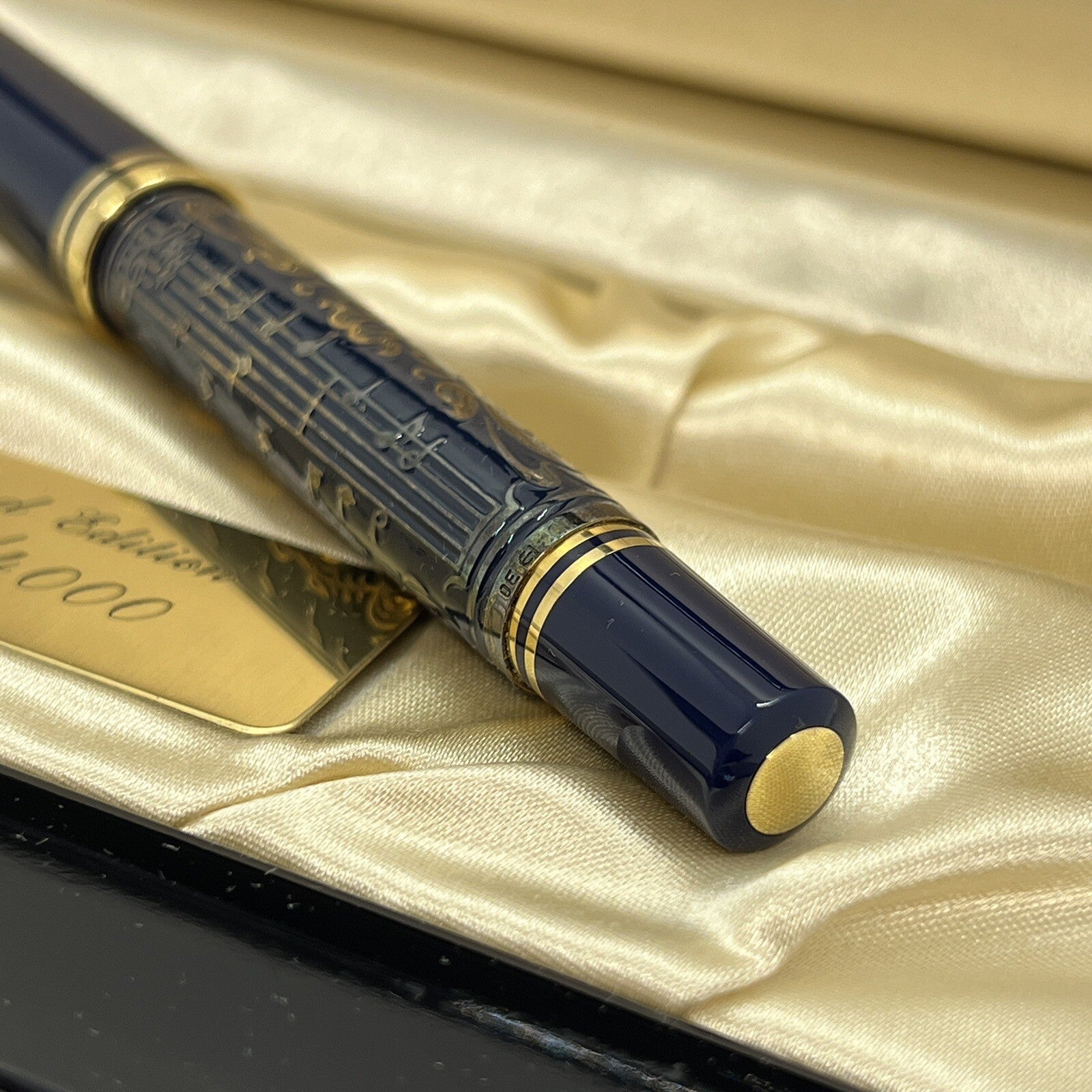 1996 PELIKAN M800 CONCERTO 925 Vermeil & Blau Limited Edition OB 18C Feder Gold