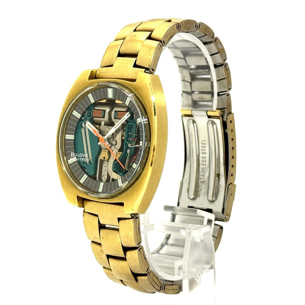 BULOVA ACCUTRON SPACEVIEW CAL. 214 QUARZ GOLD RETRO HERRENUHR SAMMLERSTÜCK