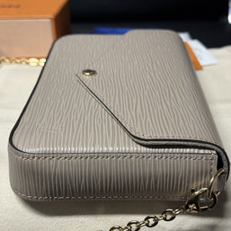 Louis Vuitton M68758 Pochette Felicie Epi Leder Beige Taupe Umhängetasche