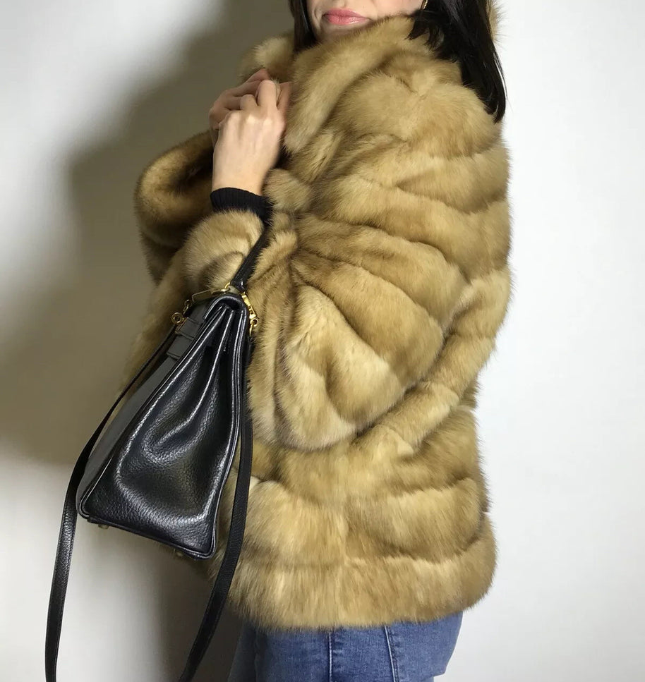 Traumhafte Gold Zobel Jacke by FEILITSCH Damen EU: 38 absolut neuwertig!