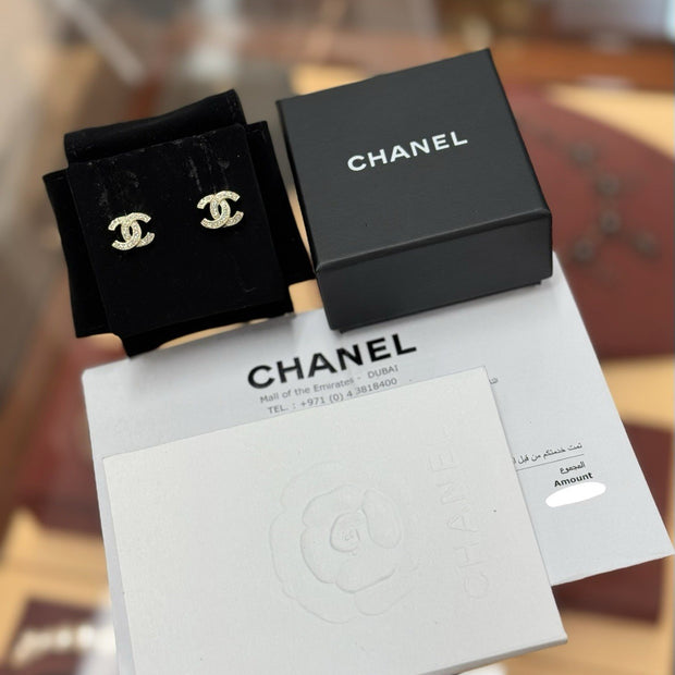 Chanel A88429 CC Ohrringe Ohrstecker Vergoldet