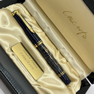 1996 PELIKAN M800 CONCERTO 925 Vermeil & Blau Limited Edition OB 18C Feder Gold