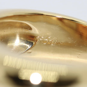 Massiver Wempe Ring mit großem Citrin im Facettenschliff 750er Gelbgold Gr. 51