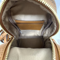 MCM Stark Rucksack Mini Backpack Bebe Boo Cognac mit seitlichen Nieten