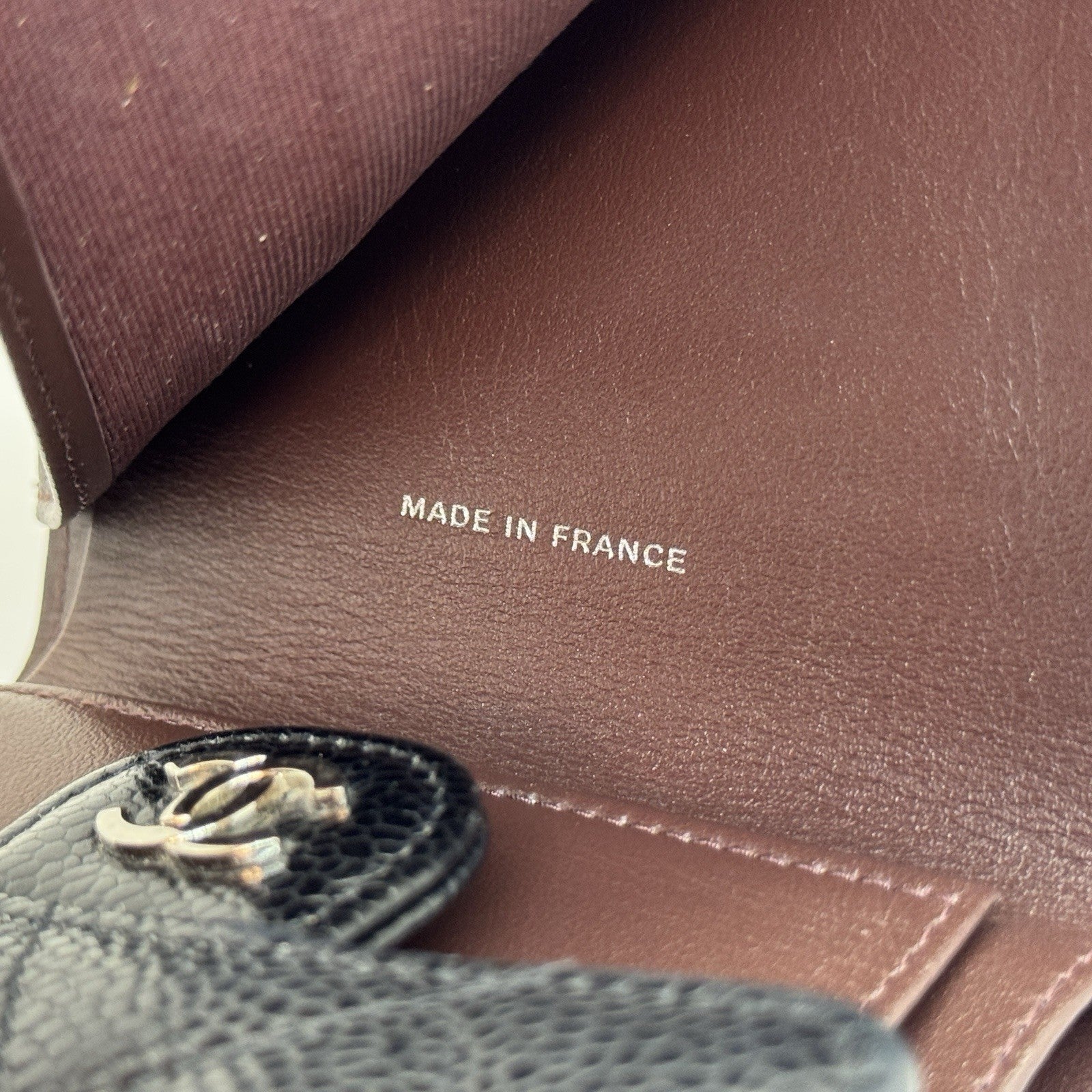 Chanel Trifold Flap Wallet Portemonnaie Caviar Leder Schwarz & Silber 2021