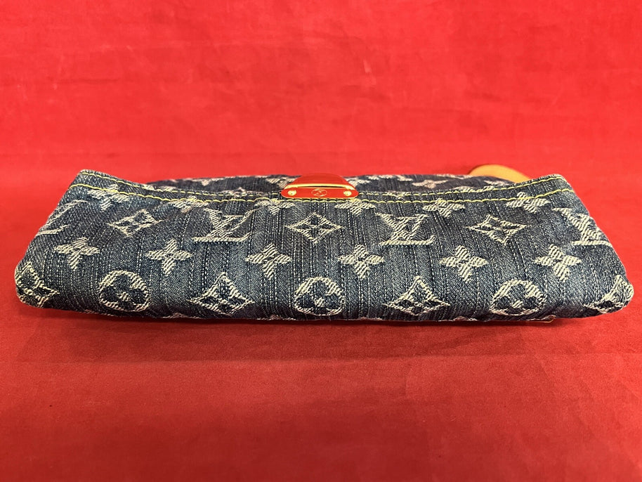 Louis Vuitton Pochette Accessoires Denim/Jeans Clutch Monogram 2006