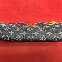 Louis Vuitton Pochette Accessoires Denim/Jeans Clutch Monogram 2006