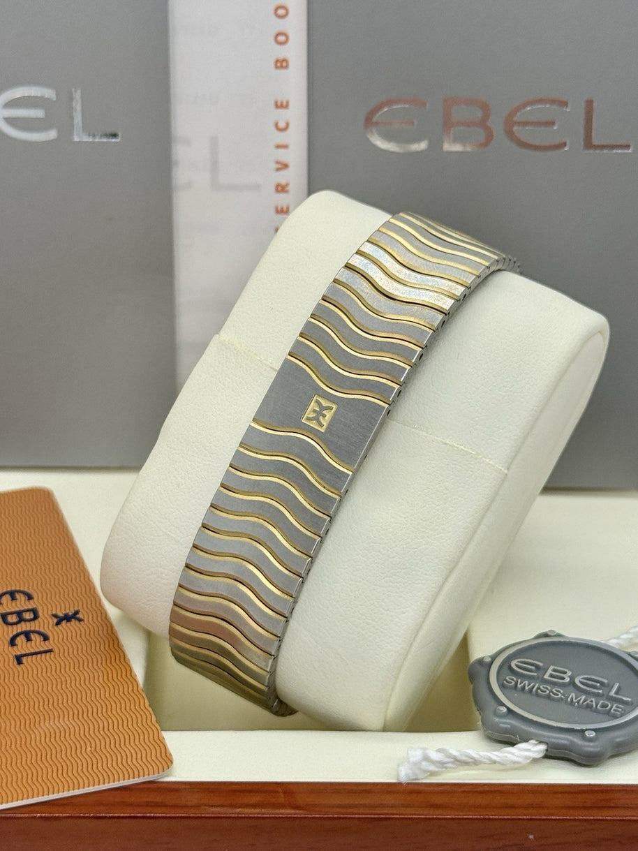 Ebel Wave Classic Herren XL 37mm Stahl/Gold 18K Ref. 1187151 wie NEU
