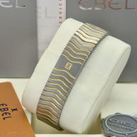 Ebel Wave Classic Herren XL 37mm Stahl/Gold 18K Ref. 1187151 wie NEU