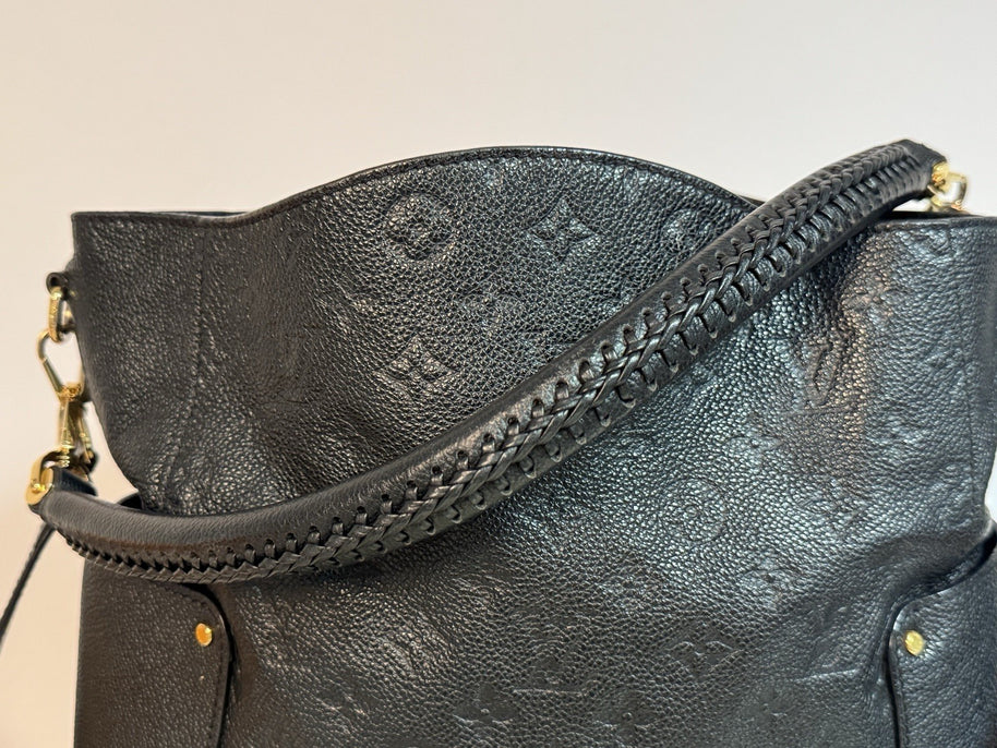 Louis Vuitton M50072 Bagatelle Empreinte Noir Schwarz Leder Umhängetasche 2016