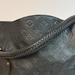 Louis Vuitton M50072 Bagatelle Empreinte Noir Schwarz Leder Umhängetasche 2016