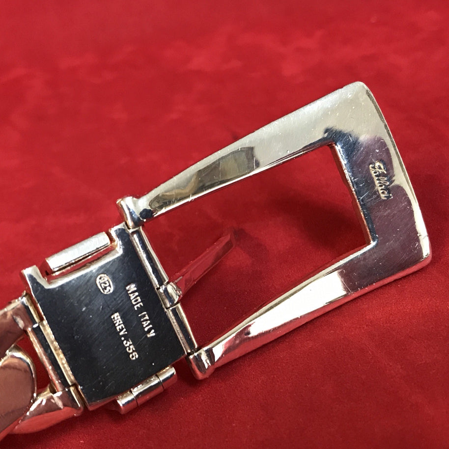 Schwerer 925 Sterling Silbergürtel DESIGNER ANTONIO FALLACI made in Italy