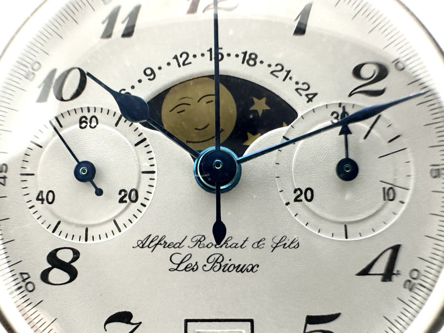 Alfred Rochat & fils (Chronoswiss) Chronograph Mondphase 925er Silber Limitiert