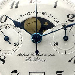 Alfred Rochat & fils (Chronoswiss) Chronograph Mondphase 925er Silber Limitiert
