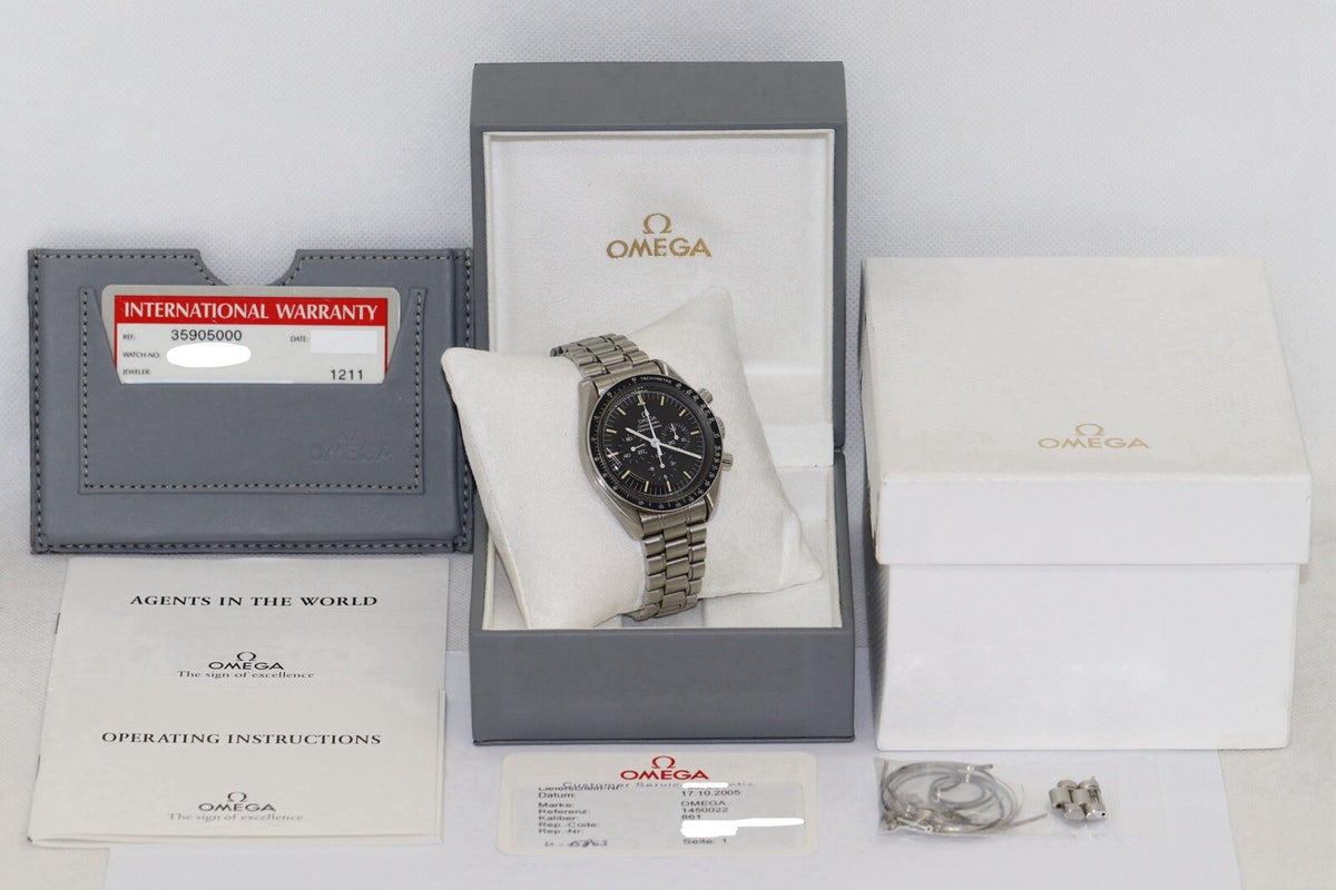 1990er Omega Speedmaster Professional Moonwatch Ref.: 35905000 Fullset! Service!