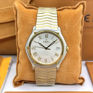 Ebel Wave Classic Herren XL 37mm Stahl/Gold 18K Ref. 1187151 wie NEU
