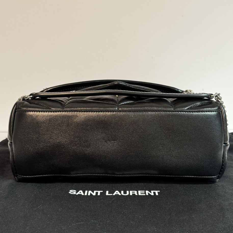 Saint Laurent Schultertasche Puffer Loulou Medium Schwarz Top Zustand