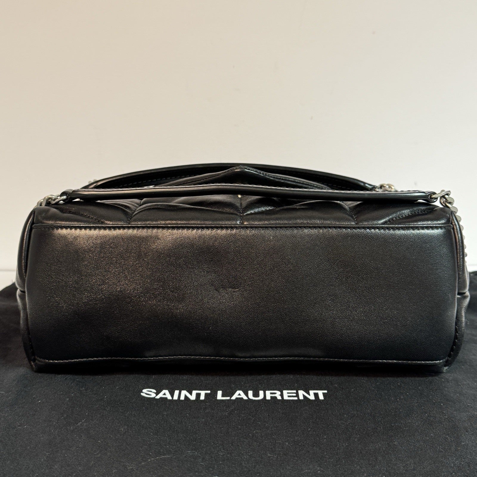 Saint Laurent Schultertasche Puffer Loulou Medium Schwarz Top Zustand