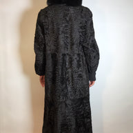 Ausgefallener Breitschwanzpersianer Mantel vom Kürschner Wendemantel 36/38 Damen