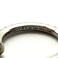 Tiffany & Co. Metro Creolen 750er Weißgold mit Brillanten Ohrringe Ohrstecker
