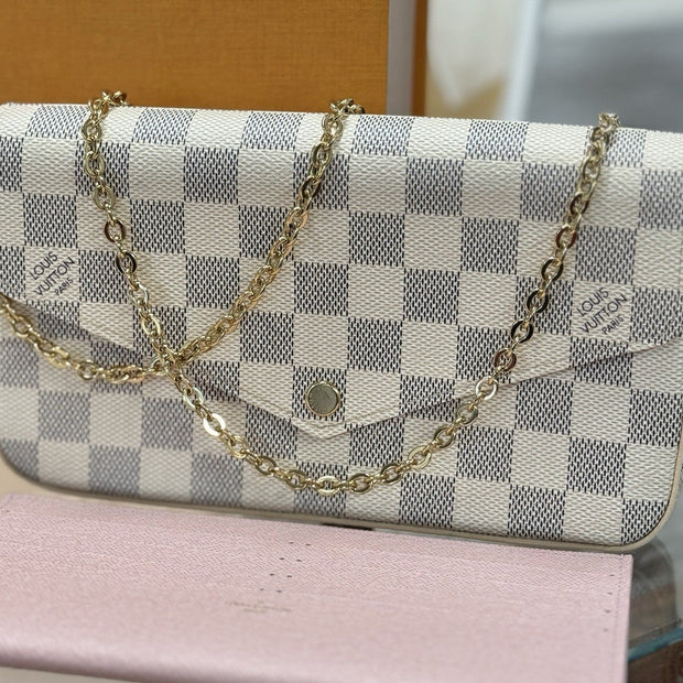 Louis Vuitton Pochette Felicie Damier Azur Umhängetasche
