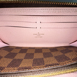 Louis Vuitton Portemonnaie Damen Zippy Slim Damier Ebene & Rose Ballerine 2017