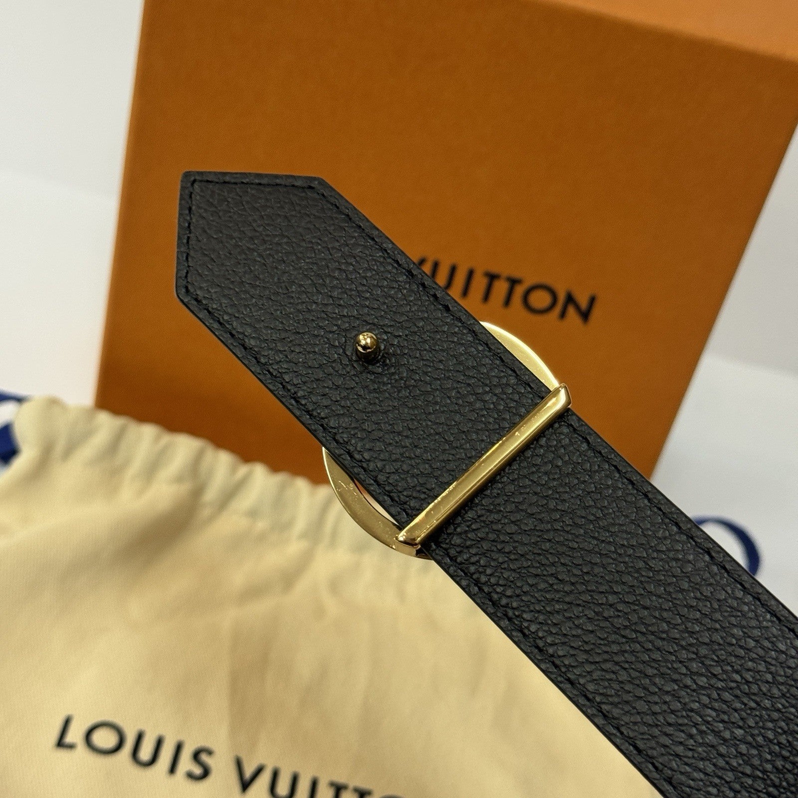 Louis Vuitton LV Circle Wendegürtel 35 mm Monogram/Schwarz M0564U wie Neu Gr. 95