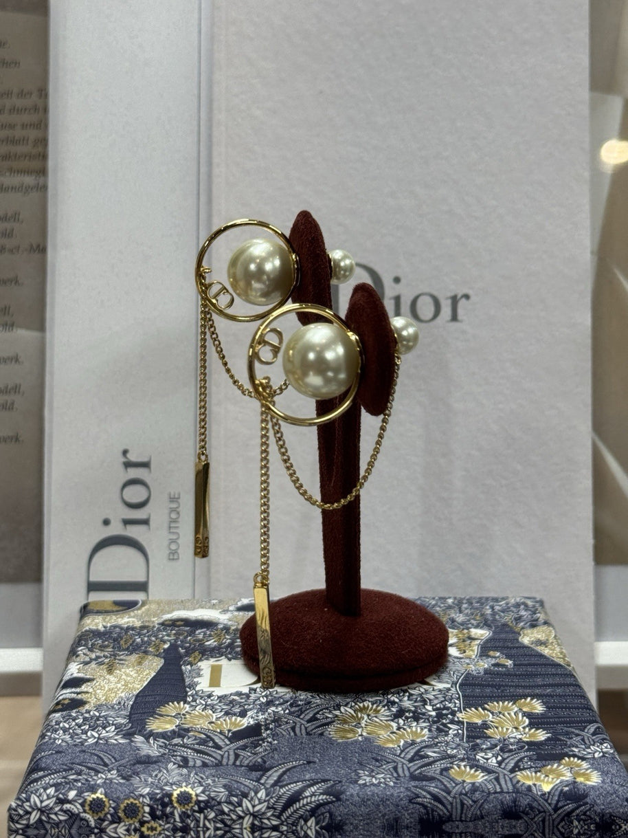 Dior Drop Ohrringe CD Montaigne Earrings Gold E0435 Christian Dior