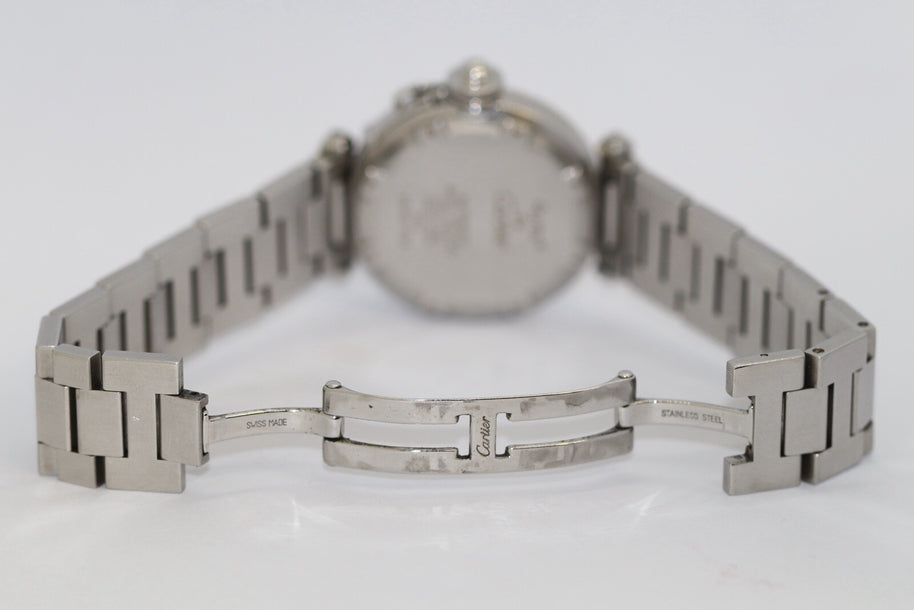 Cartier Pasha Date Automatic Stahl Medium 35mm Luxusuhr Fullset Ref. 2324