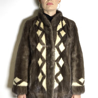 Ausgefallene Saphir Nerzjacke silbergrau, Canada Majestic Mink Gr. 34-36 Damen