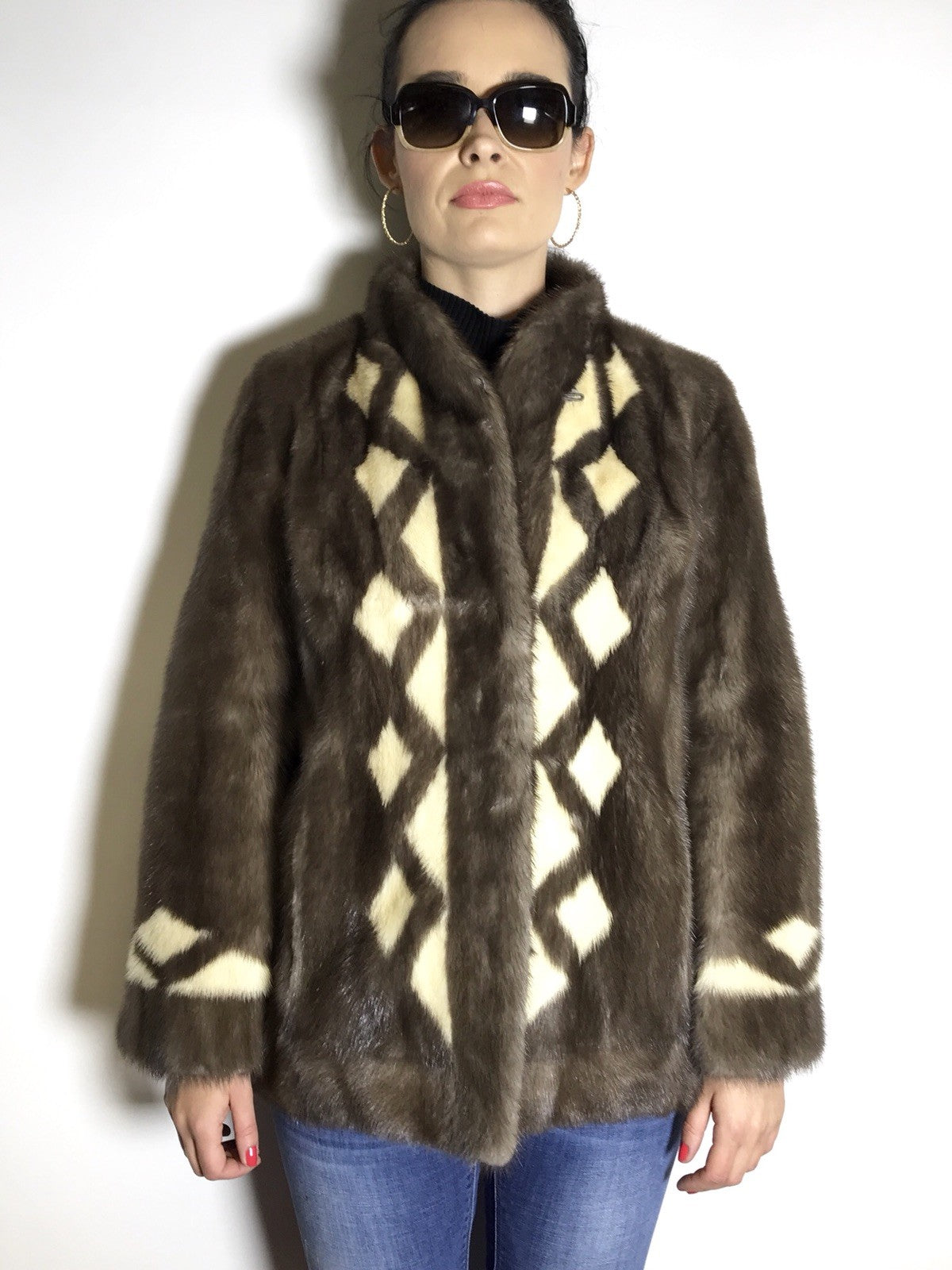 Ausgefallene Saphir Nerzjacke silbergrau, Canada Majestic Mink Gr. 34-36 Damen