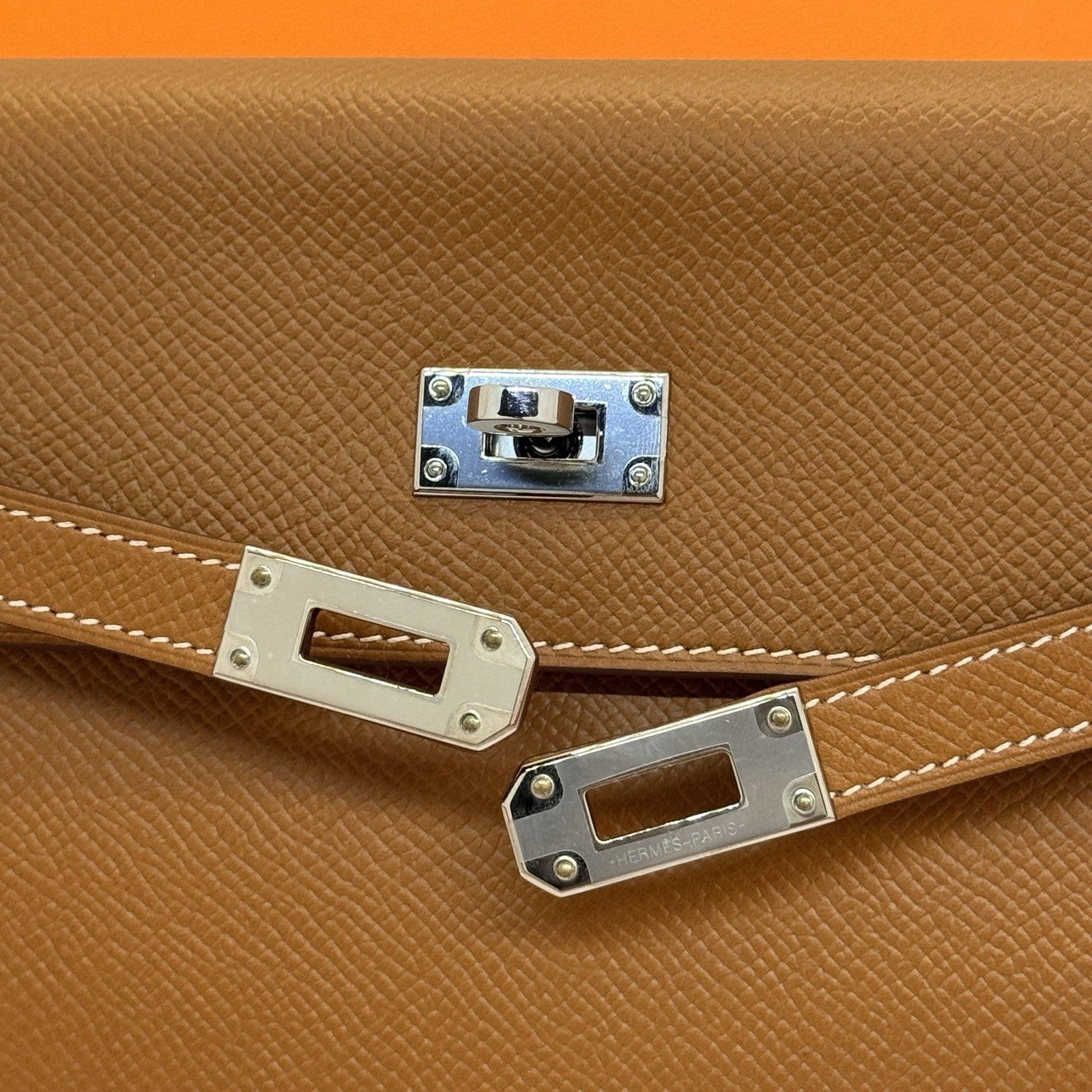 Hermes Kelly To Go Wallet Long Epsom Gold Braun Palladium Portemonnaie 2018