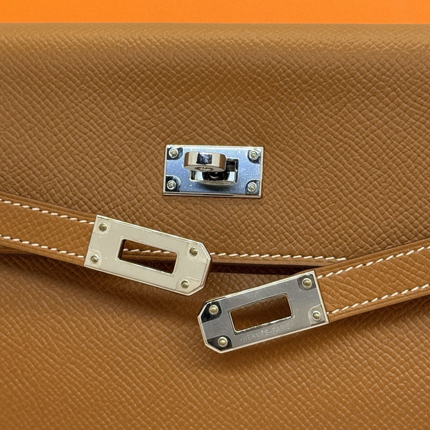 Hermes Kelly To Go Wallet Long Epsom Gold Braun Palladium Portemonnaie 2018