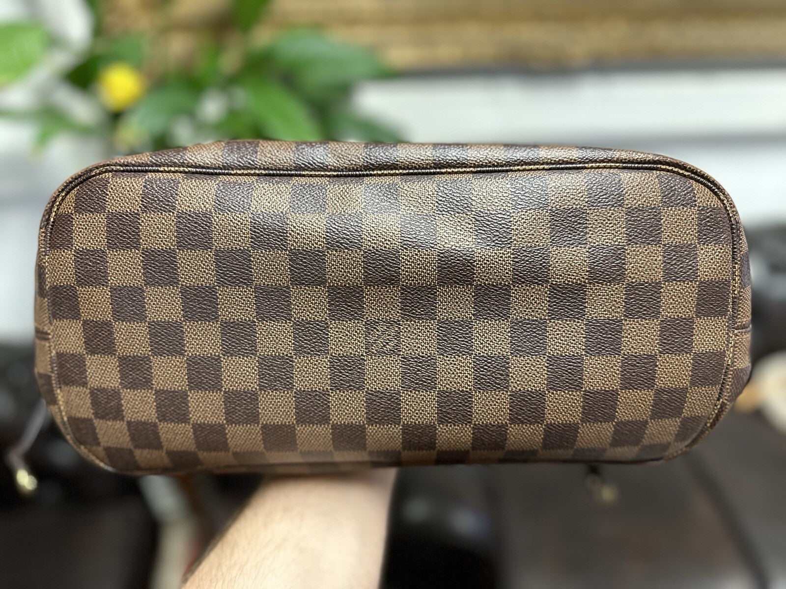 Louis Vuitton Neverfull MM Damier Ebene & Rosa 2016 Shopper Top Zustand