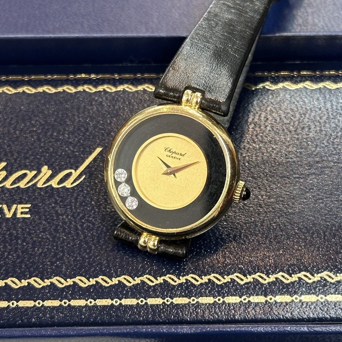Chopard Happy Diamonds Damenuhr 18K/750er Gelbgold Fullset & Service