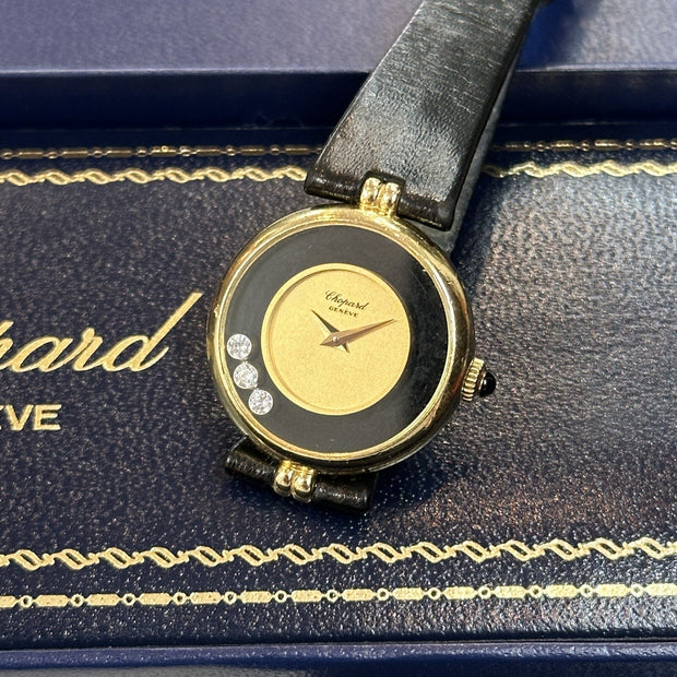 Chopard Happy Diamonds Damenuhr 18K/750er Gelbgold Fullset & Service