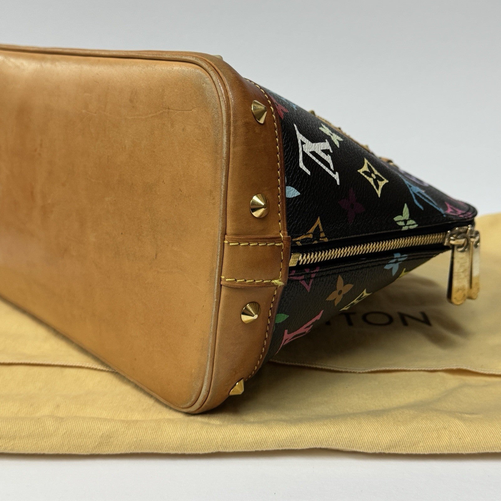 Louis Vuitton Alma Multicolor Multicolore Schwarz Handtasche 2004 IKONE