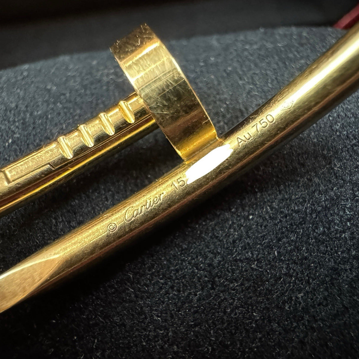 CARTIER JUSTE UN CLOU ARMREIF, ARMBAND, KLASSISCHES MODELL GELBGOLD GR. 15 2023