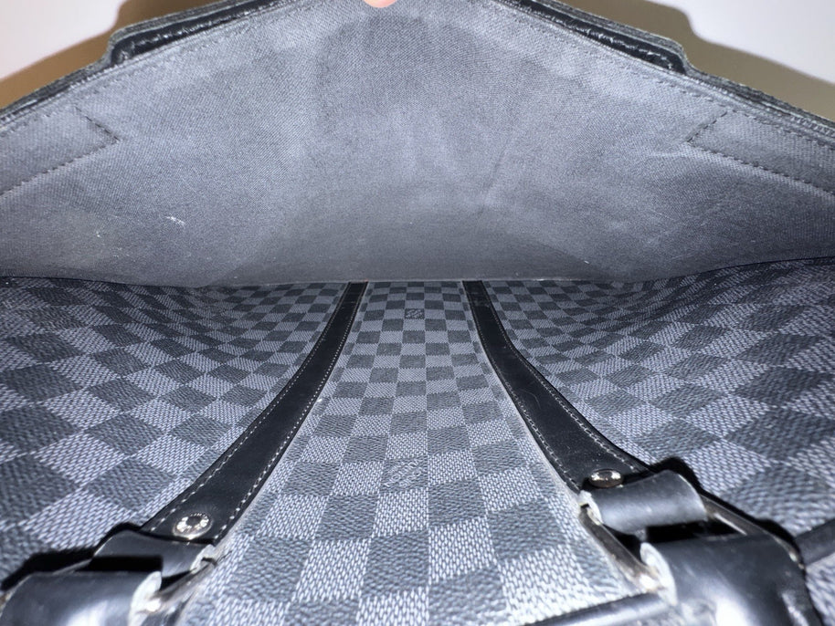 Louis Vuitton Porte Documents GM Damier Graphite große Herren Aktentasche 40cm