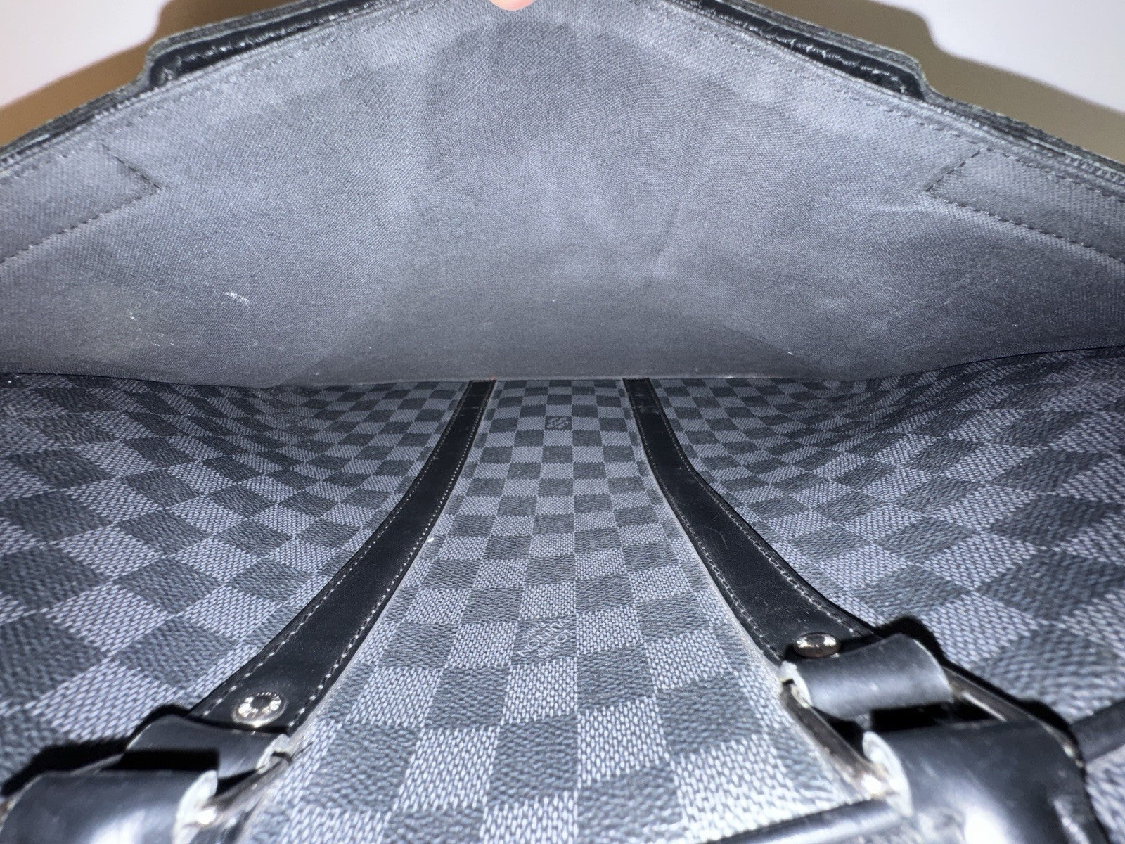 Louis Vuitton Porte Documents GM Damier Graphite große Herren Aktentasche 40cm