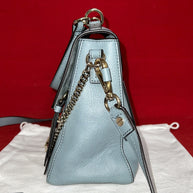 Chloé Faye Damen Umhängetasche Blau Leder Shoulder Bag Cloudy Blue