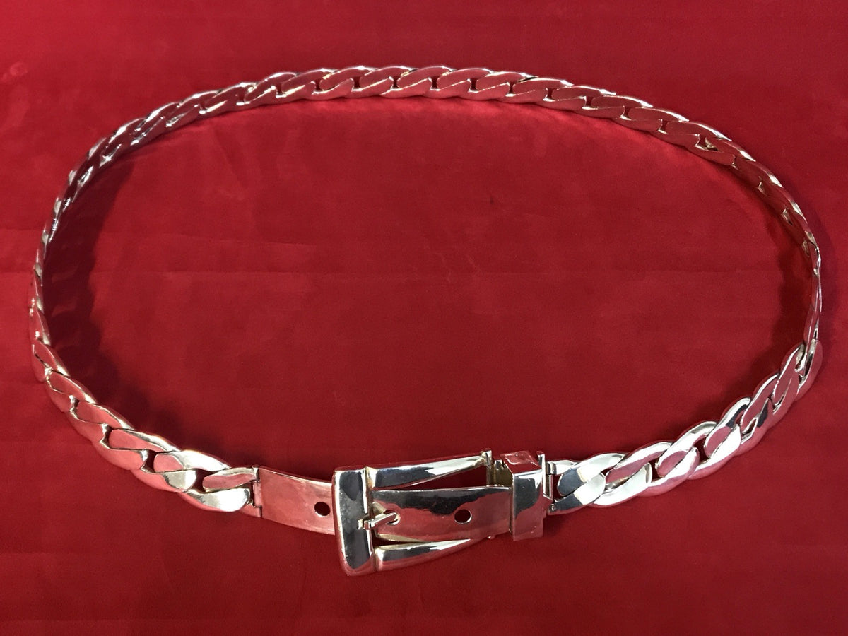 Schwerer 925 Sterling Silbergürtel DESIGNER ANTONIO FALLACI made in Italy
