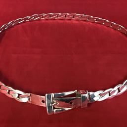 Schwerer 925 Sterling Silbergürtel DESIGNER ANTONIO FALLACI made in Italy
