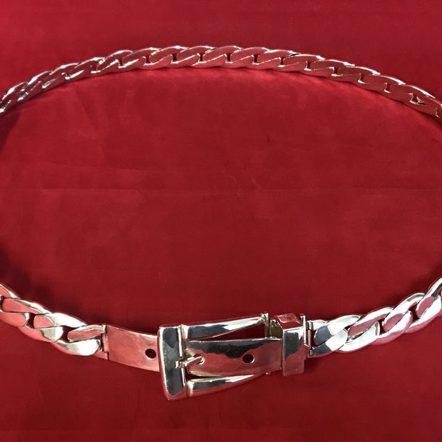 Schwerer 925 Sterling Silbergürtel DESIGNER ANTONIO FALLACI made in Italy