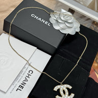 Chanel A86160 CC Halskette Collier Anhänger Bicolor