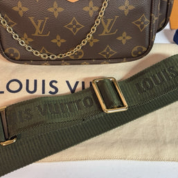 Louis Vuitton Multi Pochette aus 2023 mit Original Rechnung in Khaki Top Zustand
