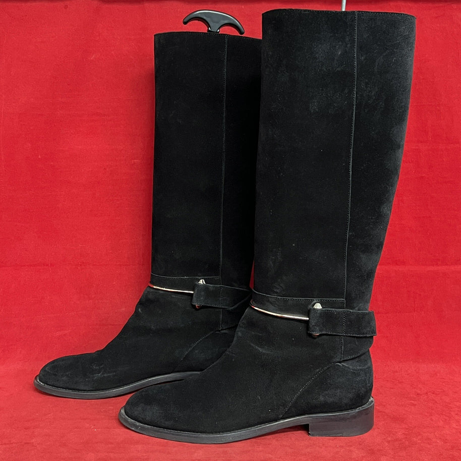 Balenciaga Damen Stiefel, Boots, Schwarz Velours, Samt Gr. 38